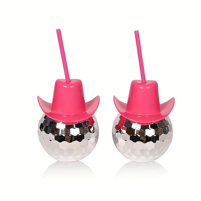 Cowboy Hat Straw - Bicchiere Disco Ball a Forma di