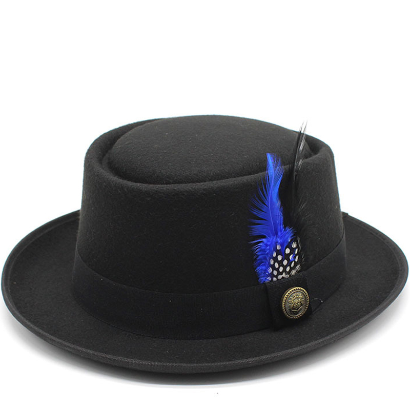 Fedora Hat Wool - Cappello da torta di maiale Vintage