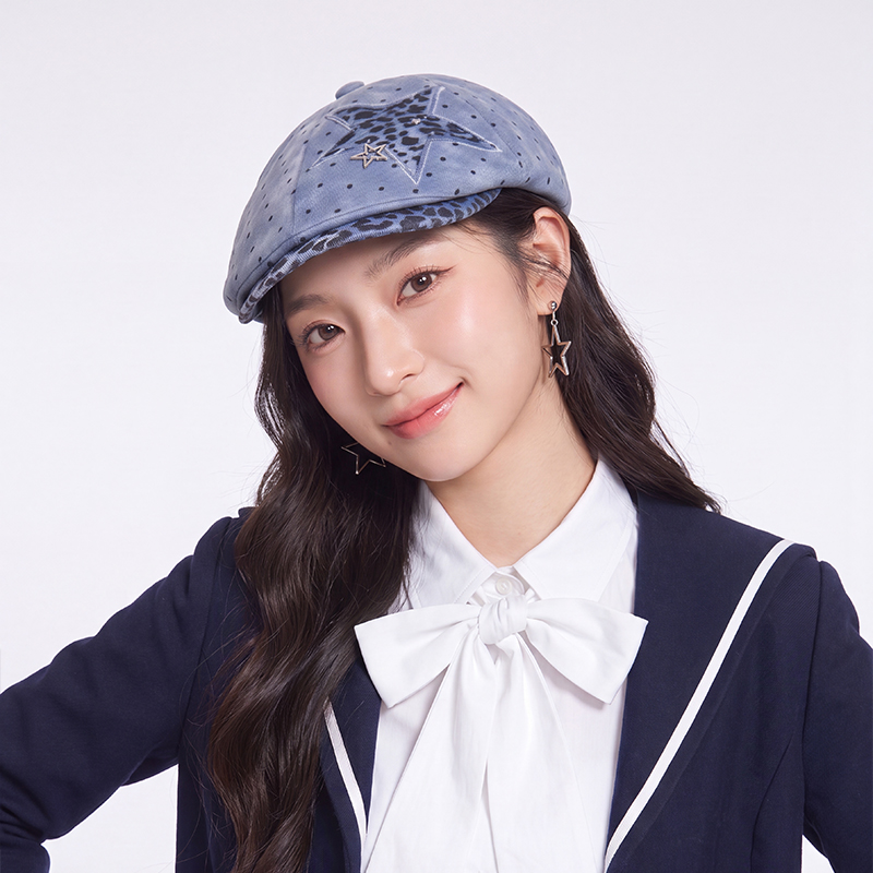 Newsboy Cap Ivy - Cappello Newsboy Vintage Y2K in Denim