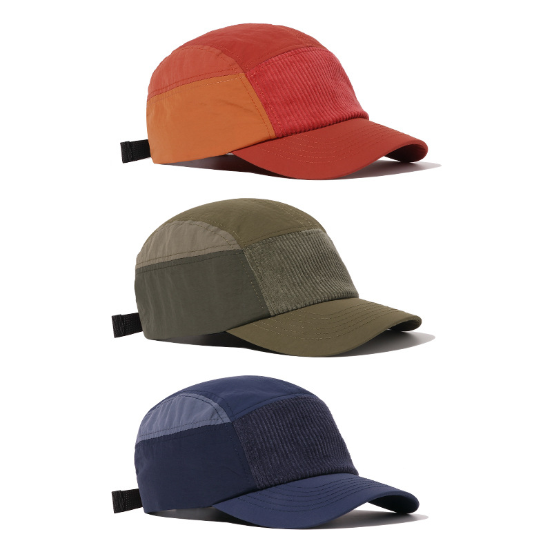 Corduroy Cap 5 Panel - Berretto da baseball unisex leggero a