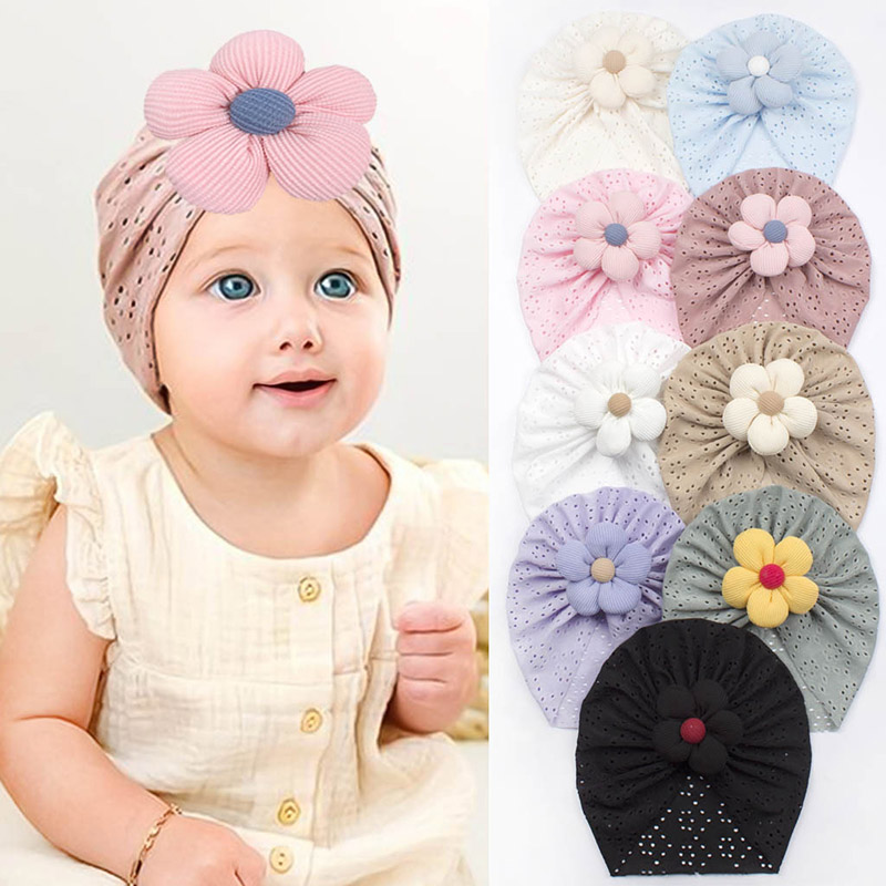 Dad Hat Cotton - 3D Fiore Del Bambino Turbante Cap