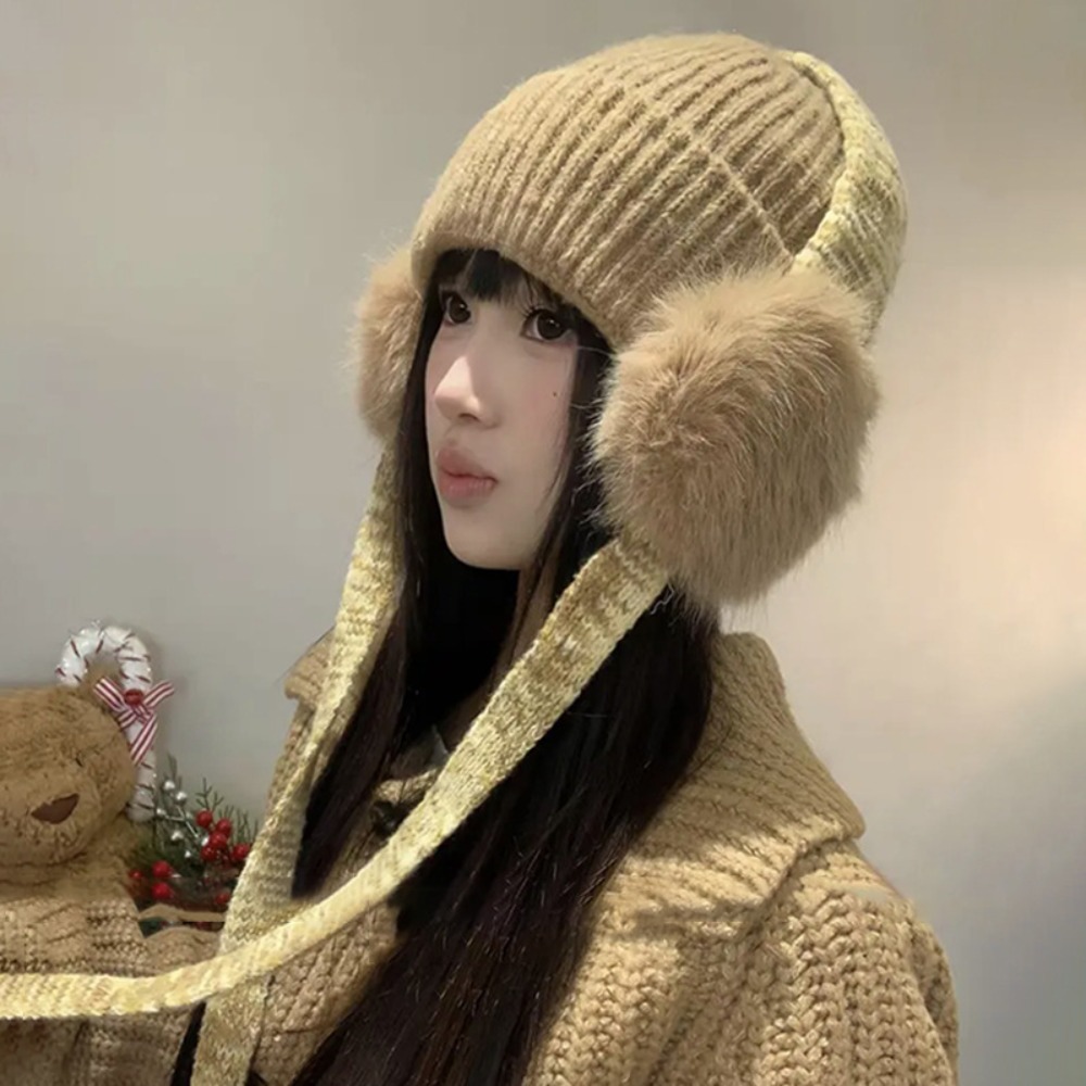 Beanie Cuffed Knit - Berretto Invernale Retrò in Maglia con