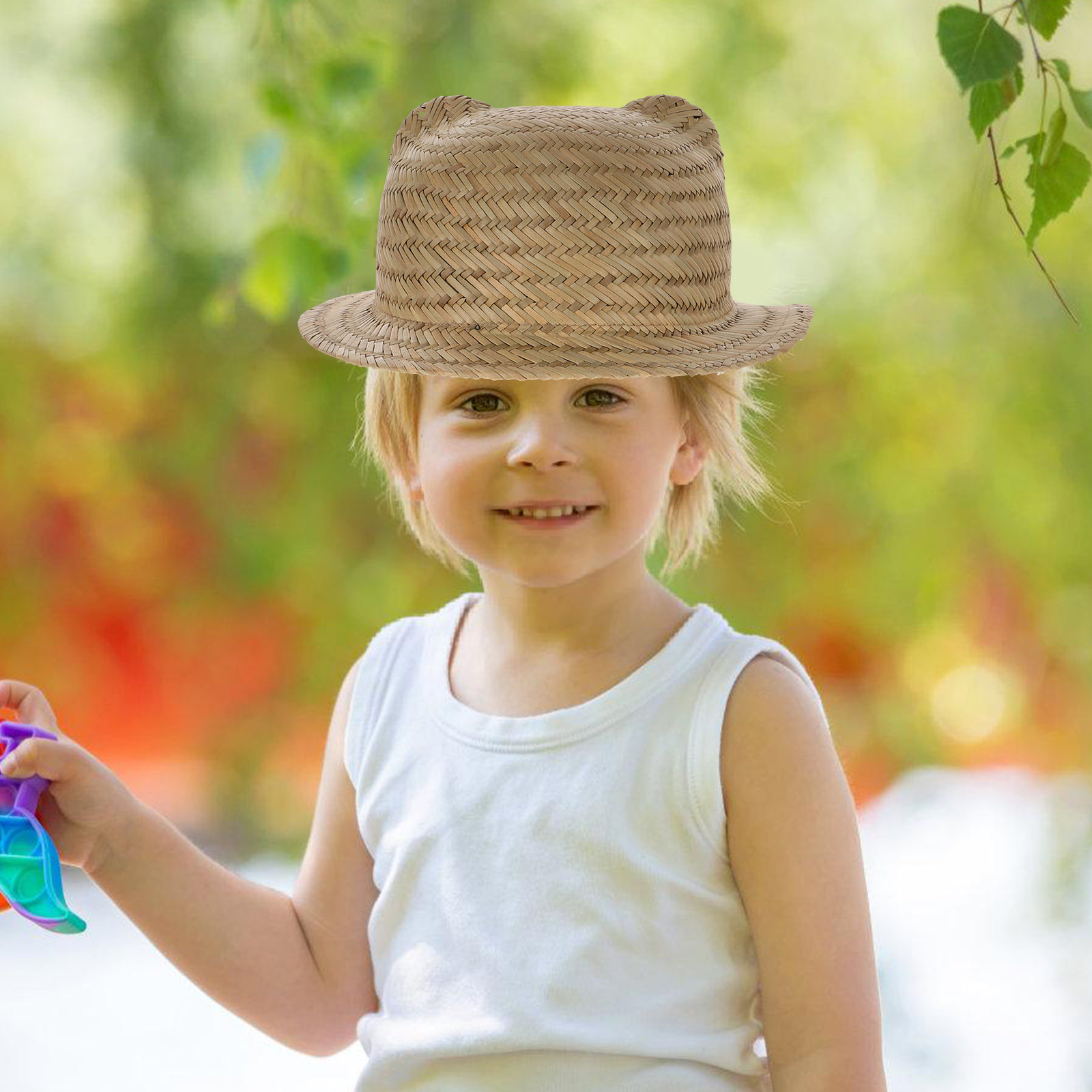 Sun Hat Wide Brim - Cappello da sole in paglia per