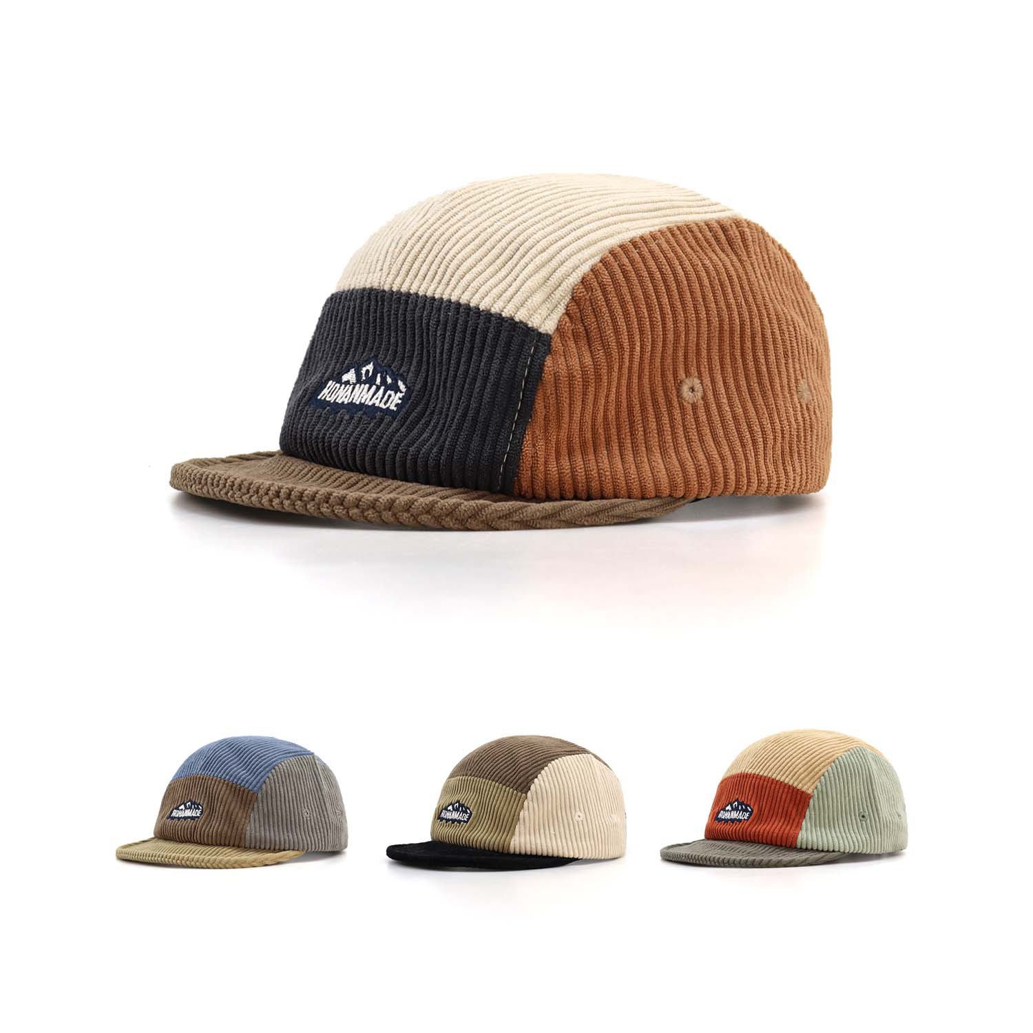 Corduroy Cap 5 Panel - Berretto da baseball a tesa corta
