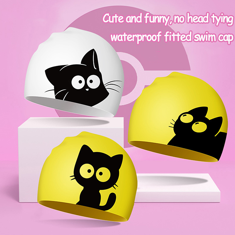 Swim Hat Silicone - Cuffia da nuoto per gatti carini
