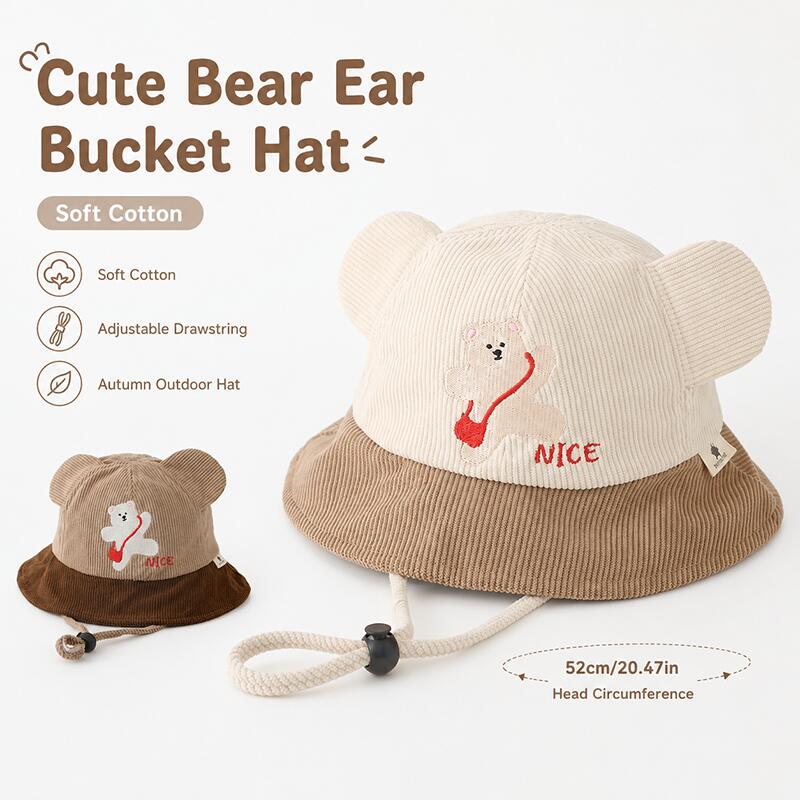 Bucket Hat Cotton - Cappello da Pescatore per Bambini con