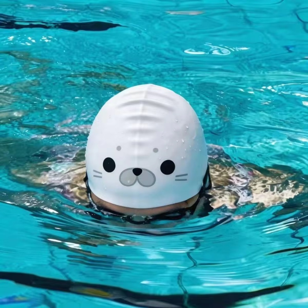 Swim Hat Silicone - Cuffia da nuoto impermeabile con protezione