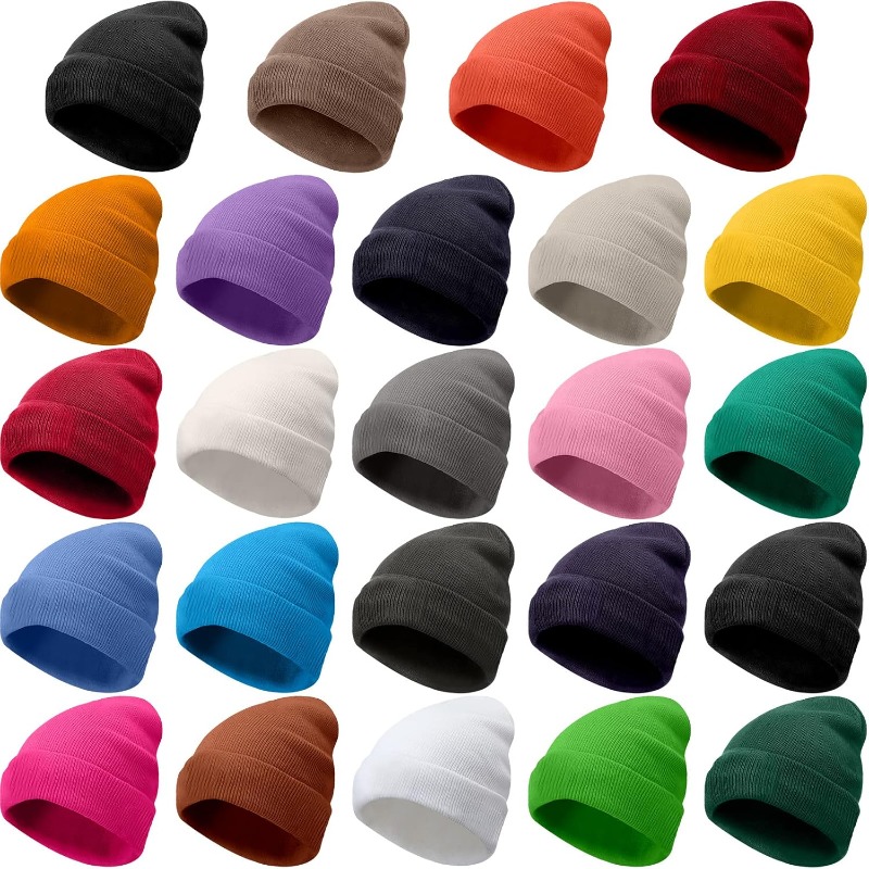 Beanie Cuffed Knit - Cappello a cuffia spesso caldo invernale