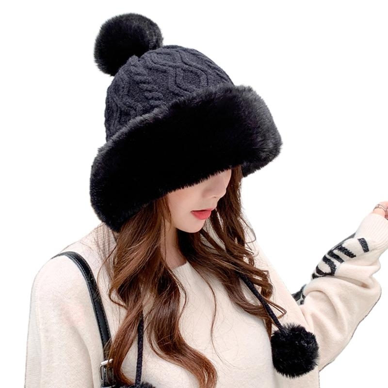 Trapper Hat Ear Flap - Cappello da donna invernale caldo addensato