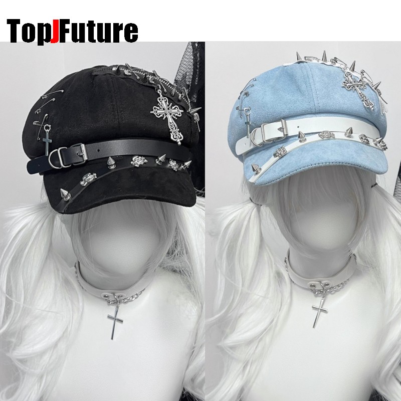 Dad Hat Cotton - Cappello Ottagonale da Donna Stile Harajuku,