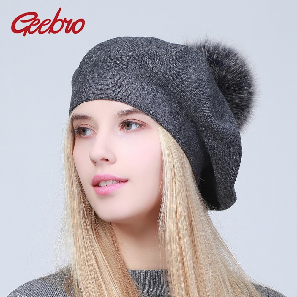 Beret French Wool - Geebro Cappello Berretto da Donna Inverno