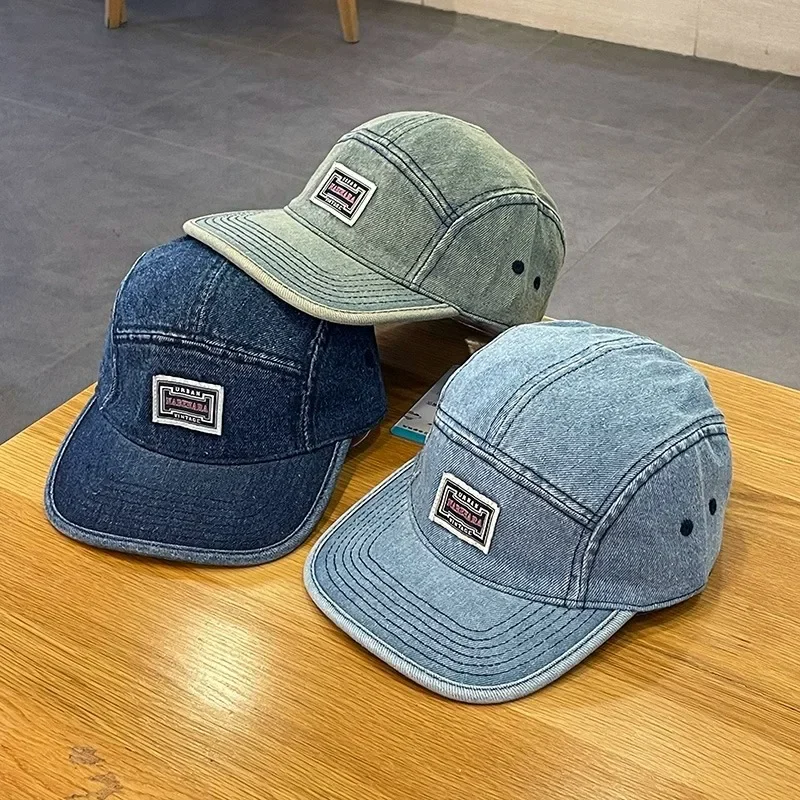 Corduroy Cap 5 Panel - Berretti da baseball in denim a