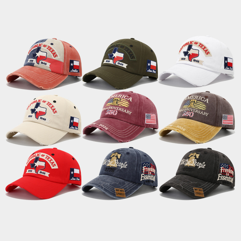 Dad Hat Cotton - Cappellino da Baseball Effetto Invecchiato con