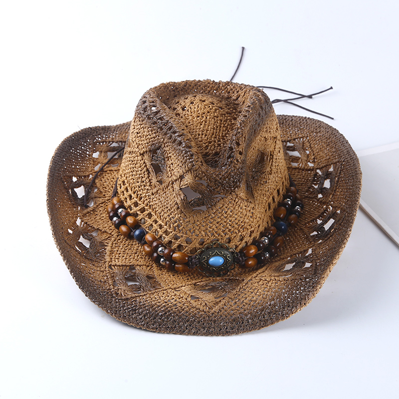 Cowboy Hat Straw - Cappello di Paglia Stile Cowboy Retrò