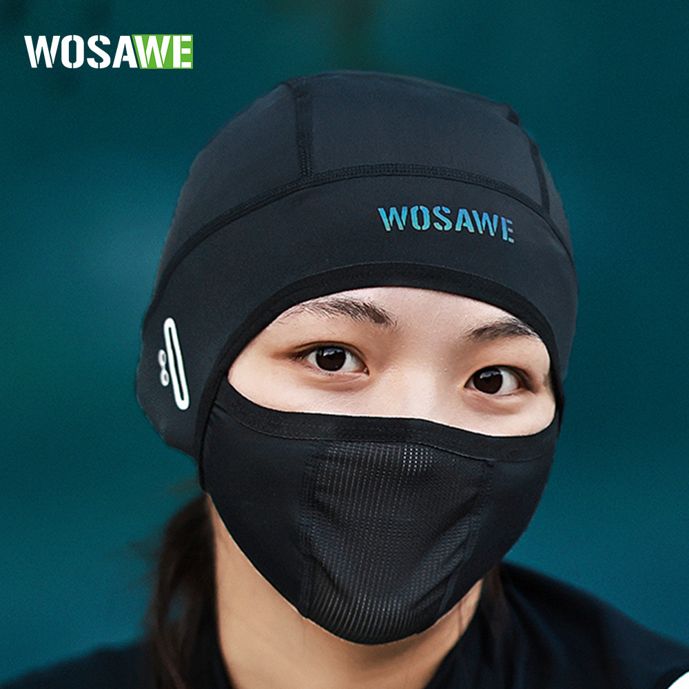 Skull Cap Helmet Liner - WOSAWE Passamontagna da Ciclismo Traspirante in