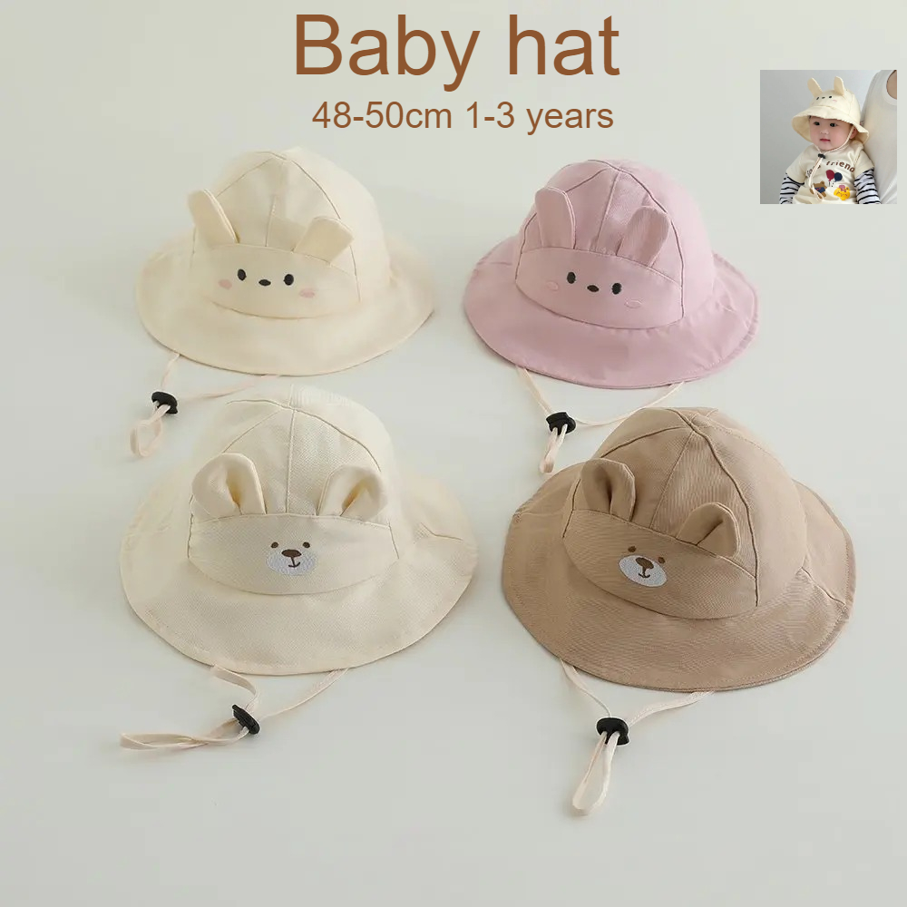 Bucket Hat Cotton - Cappello da Sole per Bambine 48-50cm,