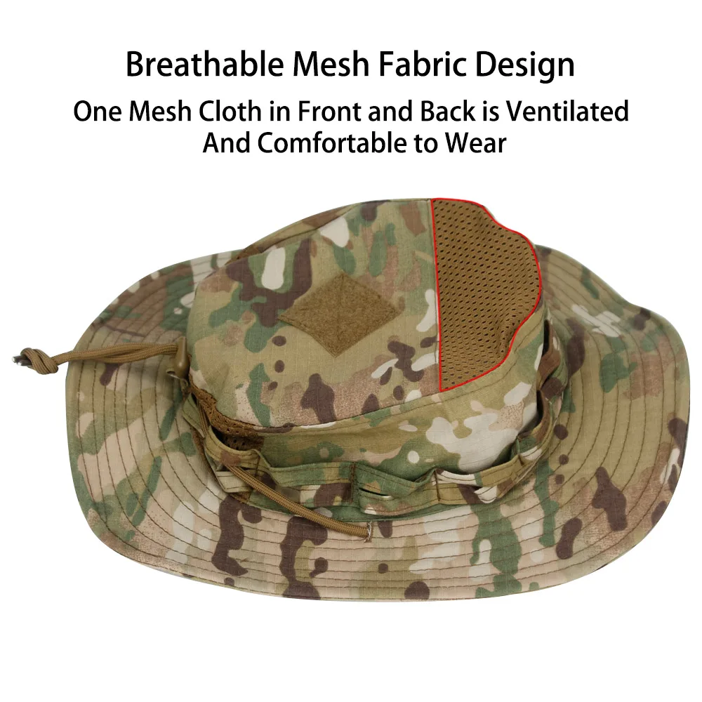 Boonie Hat Tactical - Cappello Boonie mimetico tattico UPF 50+