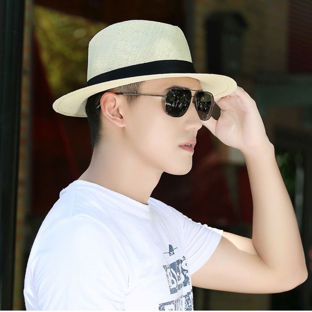 Cowboy Hat Straw - Cappello di Paglia Vintage da Uomo,