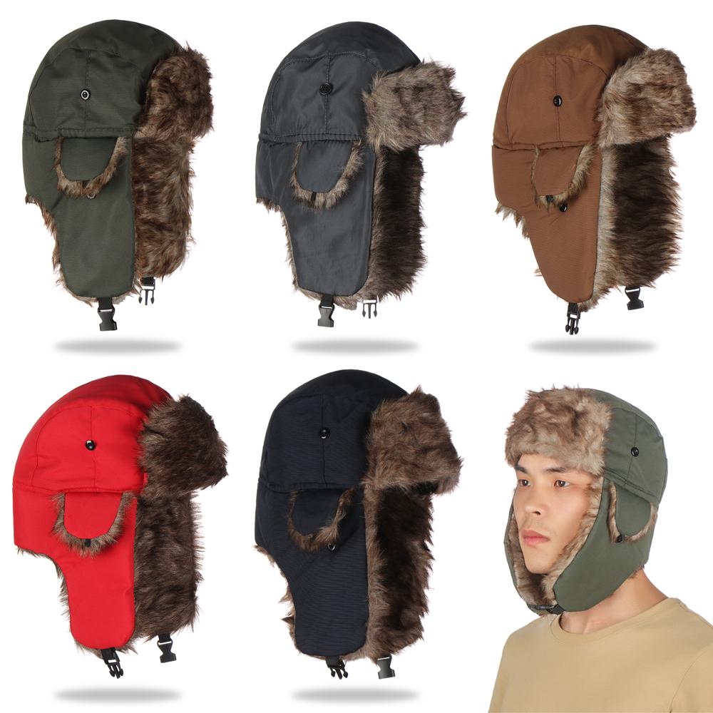 Winter Trapper Hat - Uomo Donna Fur Trapper Cappello da