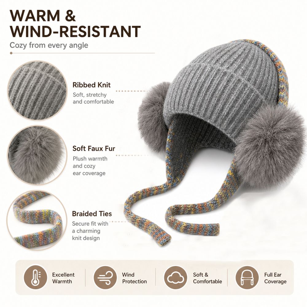 Berretto Retrò in Maglia con P - Beanie Cuffed Knit recensione e prezzo