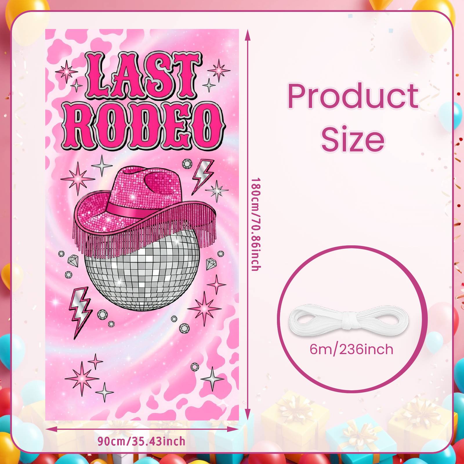 Sfondo Rosa 'Ultimo Rodeo' con - Cowboy Hat Straw recensione e prezzo