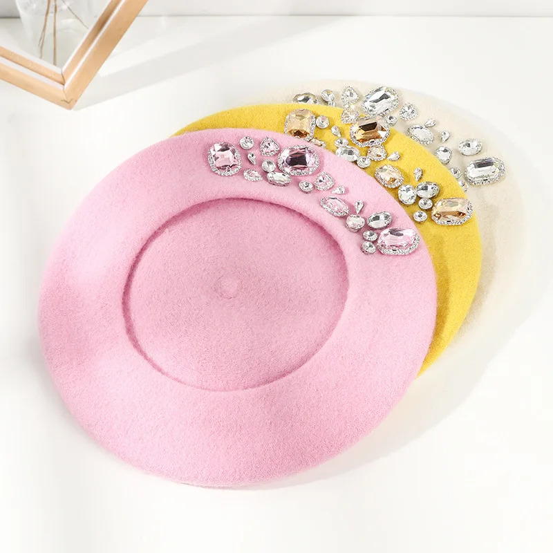 Berretto francese con strass s - Beret French Wool recensione e prezzo