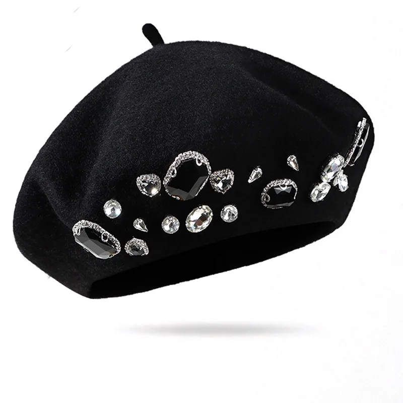 Berretto francese con strass s - Beret French Wool recensione e prezzo